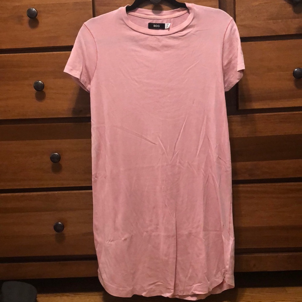 Pink T-shirt dress